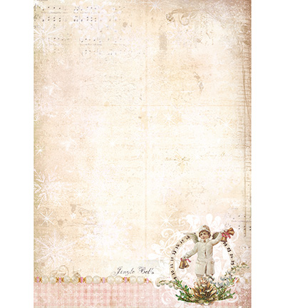 BASISSD174 - StudioLight - Shabby Chic Christmas nr.174 - Papier de base A4