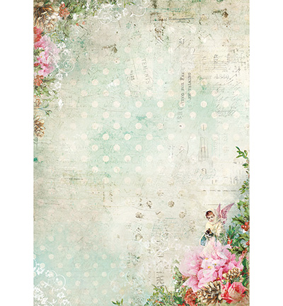 BASISSD175 - StudioLight - Shabby Chic Christmas nr.175 - Papier de base A4