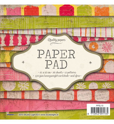 PPSL10 - StudioLight - Paper Pad Blok nr.10 - Paper Pad 15x15cm