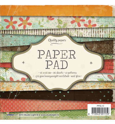 PPSL12 - StudioLight - Paper Pad Blok nr.12 - Paper Pad 15x15cm