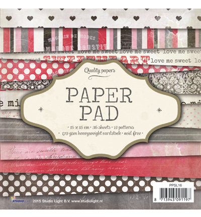 PPSL16 - StudioLight - Paper Pad Blok nr.16 - Paper Pad 15x15cm