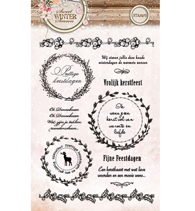 STAMPSWS122 - StudioLight - Sweet Winter Season nr.122 - Stamps Sweet Winter Season