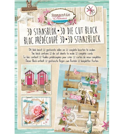 STANSBLOKRS29 - StudioLight - Romantic Summer - Bloc prédécoupé 3D A4