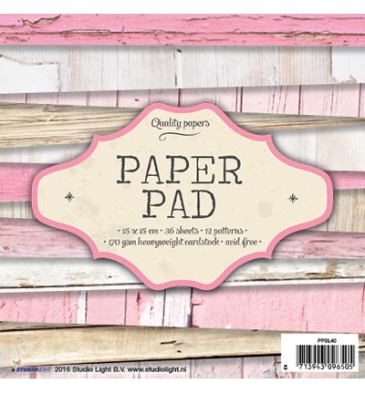 PPSL40 - StudioLight - Paper Pad Blok nr.40 - Paper Pad 15x15cm
