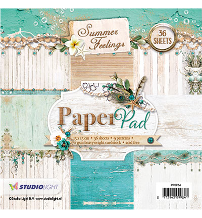PPSF54 - StudioLight - Summer Feelings nr.54 - Paper Pad 15x15cm