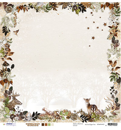 SCRAPWW01 - StudioLight - Woodland Winter nr.01 - Scrap