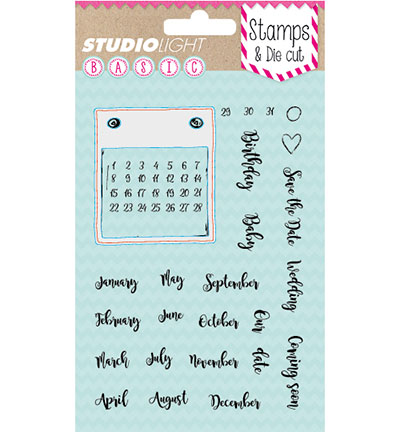 BASICSDC06 - StudioLight - Calender - Stamps Basics + Die Cut