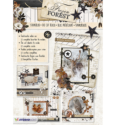 STANSBLOKFF52 - StudioLight - Frozen Forest nr.52 - Blocs prédécoupés A4