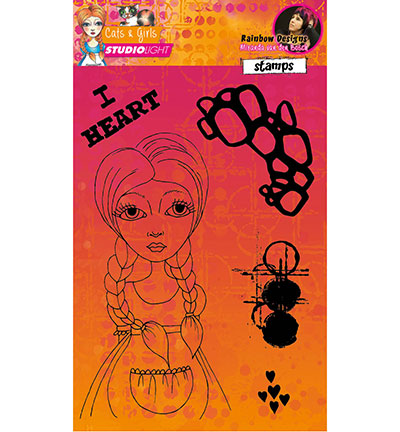 STAMPMB01 - StudioLight - Mixed Media Rainbow Designs nr.01 - 