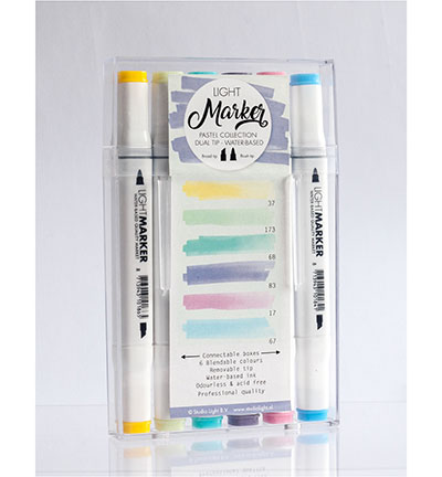 MARKER03 - StudioLight - Water Based Dual Tip Markers Pastel - Jenine's Light Marker sets MARKER03 - StudioLight - Water Based Dual Tip Markers Pastel - Jenine's Light Marker sets