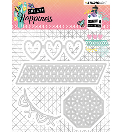 STENCILCR158 - StudioLight - Cutting and Embossing Die Create Happiness nr.158 - 
