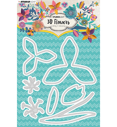 STENCILSL180 - StudioLight - 3D Layered Flower Dies nr. 180 - Fleurs