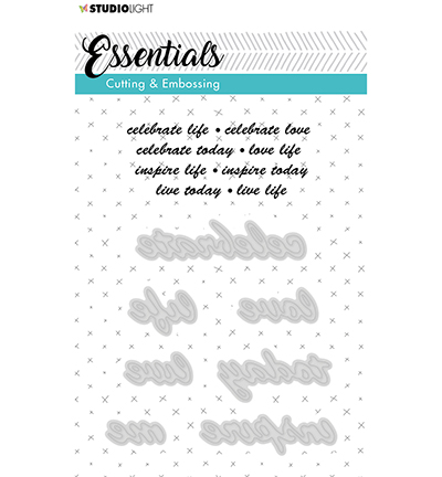 STENCILSL183 - StudioLight - C and E Die Cut Stencil Essentials nr.183 - Textes