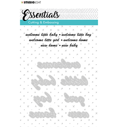 STENCILSL184 - StudioLight - C and E Die Cut Stencil Essentials nr.184 - Textes