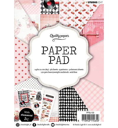 PPSL133 - StudioLight - Paper Pad, Retro nr.133 - Paper Pad Blocks