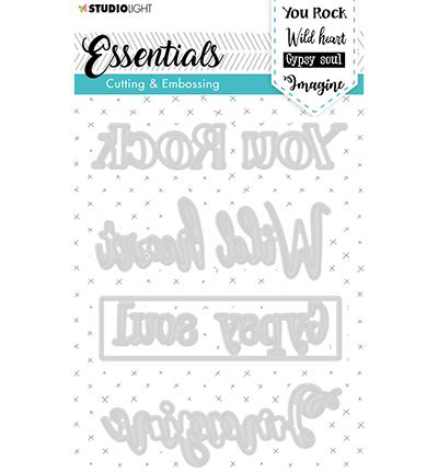 STENCILSL268 - StudioLight - Embossing Die Cut Essentials nr.268 - Textes