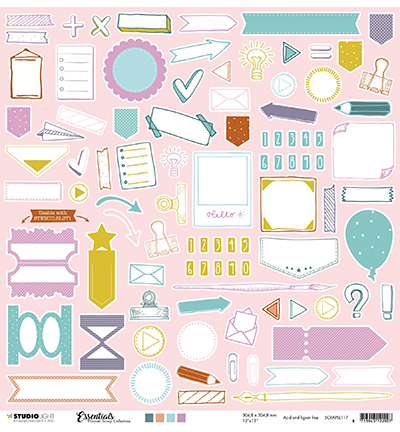 SCRAPSL117 - StudioLight - Scrap Essentials Planners Scrap Collection nr.117 - Scrap