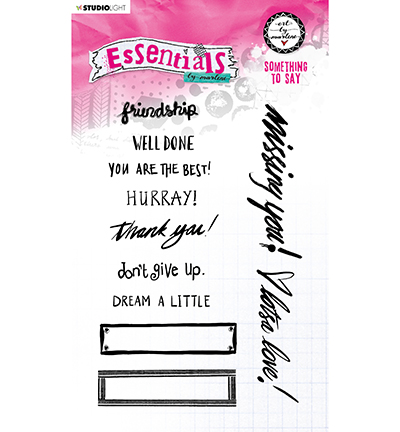 ABM-ES-STAMP75 - Art by Marlene - ABM Clear Stamp Something to say Essentials nr.75 - Textes