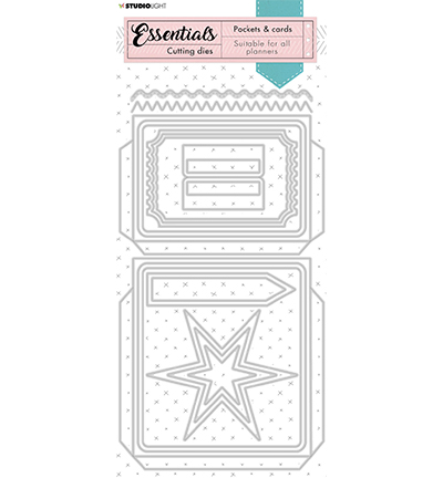 SL-PES-CD112 - StudioLight - SL Cutting Die Pocket and label star Planner Essentials nr.112 - Planner