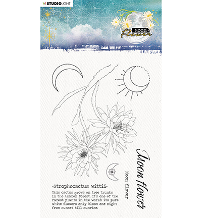 SL-MFL-STAMP134 - StudioLight - SL Clear Stamp Strophocactus Wittii Moon Flower Collection nr.134 - Ciel, paysage, horizon