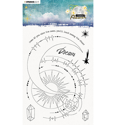SL-MFL-STAMP136 - StudioLight - SL Clear Stamp Dream Moon Flower Collection nr.136 - Ciel, paysage, horizon