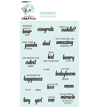 CCL-FR-STAMP165 - CraftLab - Baby Tekst ENG Friendz nr.165 - 
