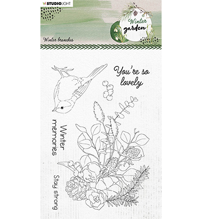 SL-WG-STAMP160 - StudioLight - Winter branches Winter Garden nr. 160 - Fleurs