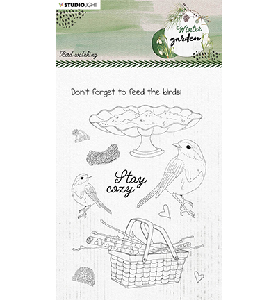 SL-WG-STAMP161 - StudioLight - Bird watching Winter Garden nr. 161 - Animaux