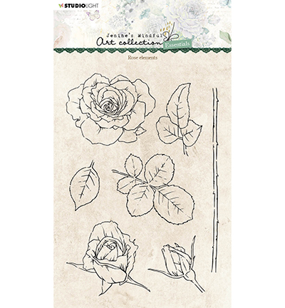 JMA-ES-STAMP138 - Jenine's - Rose elements Essentials nr.138 - Tampons Jenine
