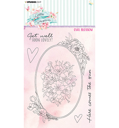 SL-LB-STAMP196 - StudioLight - Oval blossom Little Blossom nr.196 - Amour, amitié