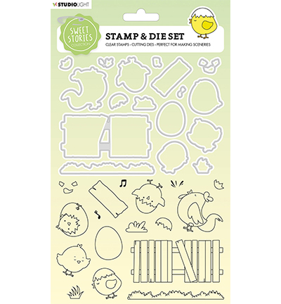 SL-SS-SCD36 - StudioLight - Chicks and Eggs Sweet Stories nr.36 - 