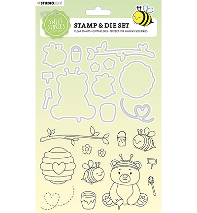 SL-SS-SCD37 - StudioLight - Bear and Bees Sweet Stories nr.37 - 