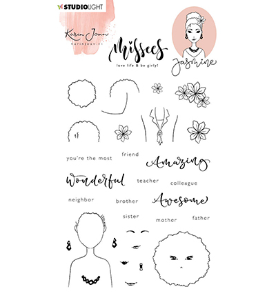 KJ-MBKJ-STAMP182 - Karin Joan - Jasmine Missees nr.182 - 