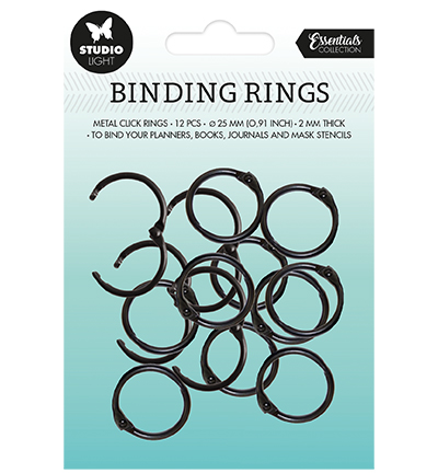 SL-ES-RING01 - StudioLight - Binding click rings Black Essentials nr.01 - Catalogues & inspiration