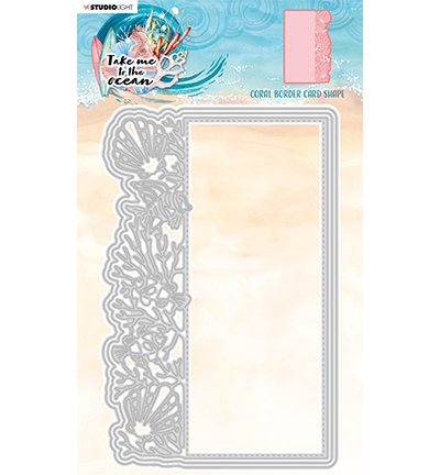 SL-TO-CD232 - StudioLight - Coral border card shape Take me to the Ocean nr.232 - 