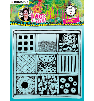 ABM-BTN-STAMP153 - Art by Marlene - Bug Hotel Back To Nature nr.153 - 