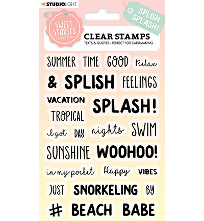 SL-SS-STAMP270 - StudioLight - Quotes small Splish splash Sweet Stories nr.270 - Tampons Studio Light