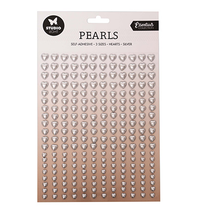 SL-ES-PEARL08 - StudioLight - Silver hearts Essentials nr.08 - 