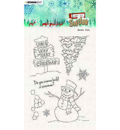 SL-LIS-STAMP265 - StudioLight - Snow fun Let it snow nr.265 - Noël, hiver