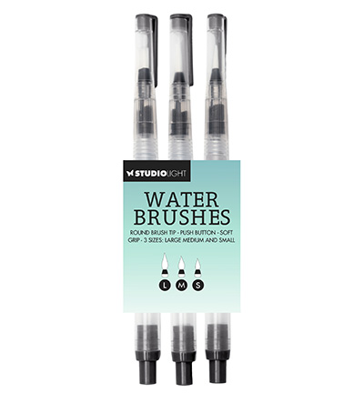 SL-ES-WBRU01 - StudioLight - Waterbrushes Fine, Medium, Large tip Essential Tools nr.01 - Pates & mediums