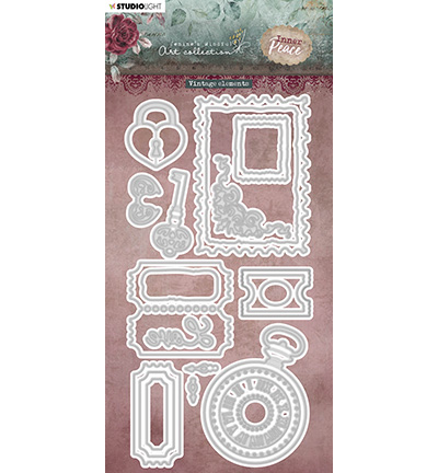 JMA-IP-CD408 - Jenine's - Vintage elements Inner Peace nr.408 - Cadre / border
