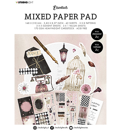 SL-ES-MPP17 - StudioLight - Mixed Paper Pad Pattern paper Essentials nr.17 - Mixed Paper Pad