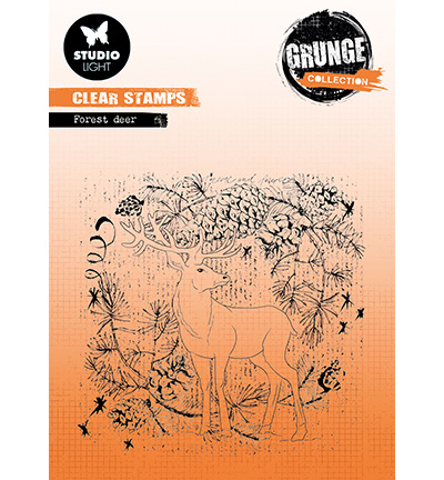 SL-GR-STAMP320 - StudioLight - Forest deer Grunge Collection nr.320 - Noël, hiver