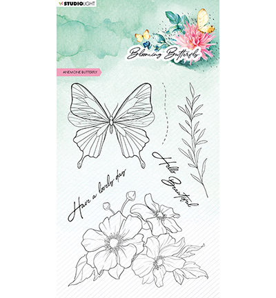 SL-BB-STAMP359 - StudioLight - Anemone butterfly Blooming Butterfly nr.359 - Tampons Studio Light