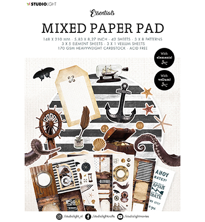 SL-ES-MPP19 - StudioLight - Vintage Treasures Sea Essentials nr.19 - Mixed Paper Pad