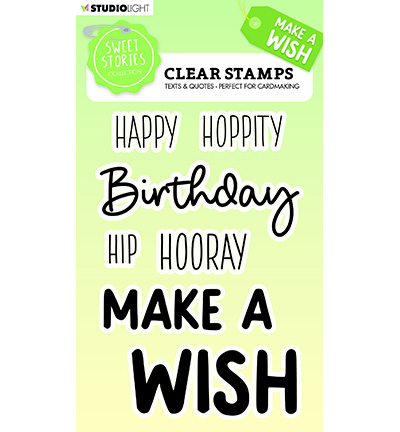 SL-SS-STAMP418 - StudioLight - Quotes large Make s wish Sweet Stories nr.418 - Textes