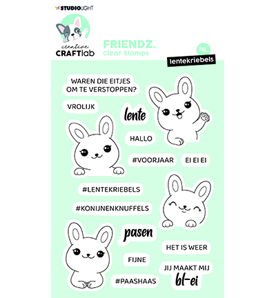 CCL-FR-STAMP417 - CraftLab - Lentekriebels Friendz nr.417 - Textes