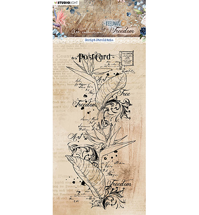 JMA-FOF-STAMP420 - Jenine's - Script Strelitzia Feelings of Freedom nr.420 - Courrier/lettre