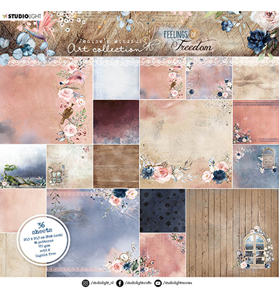 JMA-FOF-PP85 - Jenine's - Background paper Feelings of Freedom nr.85 - Paper Pad Blocks