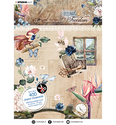 JMA-FOF-DCB41 - Jenine's - Paper elements Feelings of Freedom nr.41 - Die-Cut Paper Pad